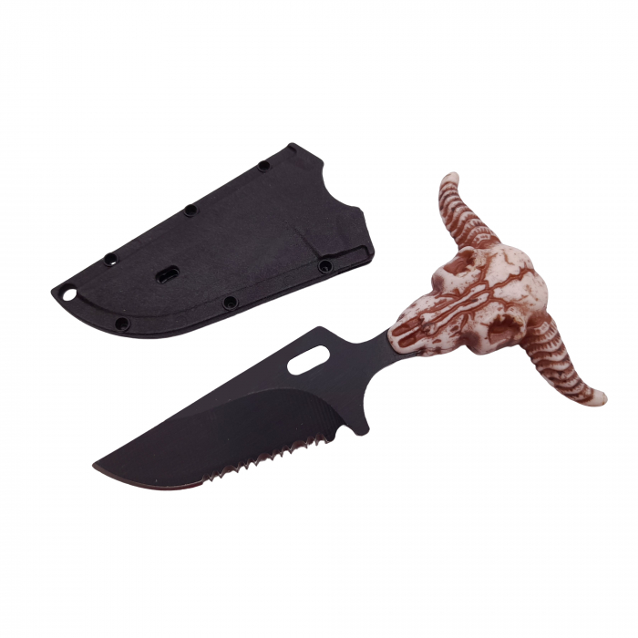 Cutit tactic de vanatoare IdeallStore®, Death Spike, 9.5 cm, negru, teaca cu lant inclusa [2]