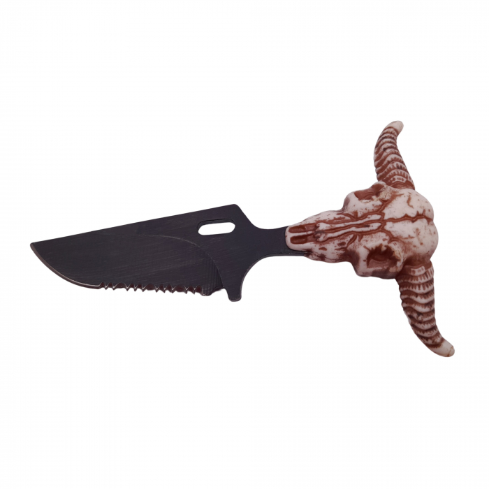 Cutit tactic de vanatoare IdeallStore®, Death Spike, 9.5 cm, negru, teaca cu lant inclusa [3]