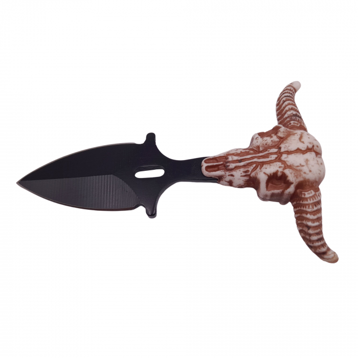 Cutit tactic de vanatoare IdeallStore®, Death Valley, 8.5 cm, negru, teaca cu lant inclusa [3]