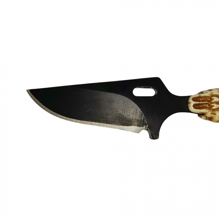 Cutit tactic de vanatoare IdeallStore®, Death Valley, 9.5 cm, negru, teaca cu lant inclusa [5]
