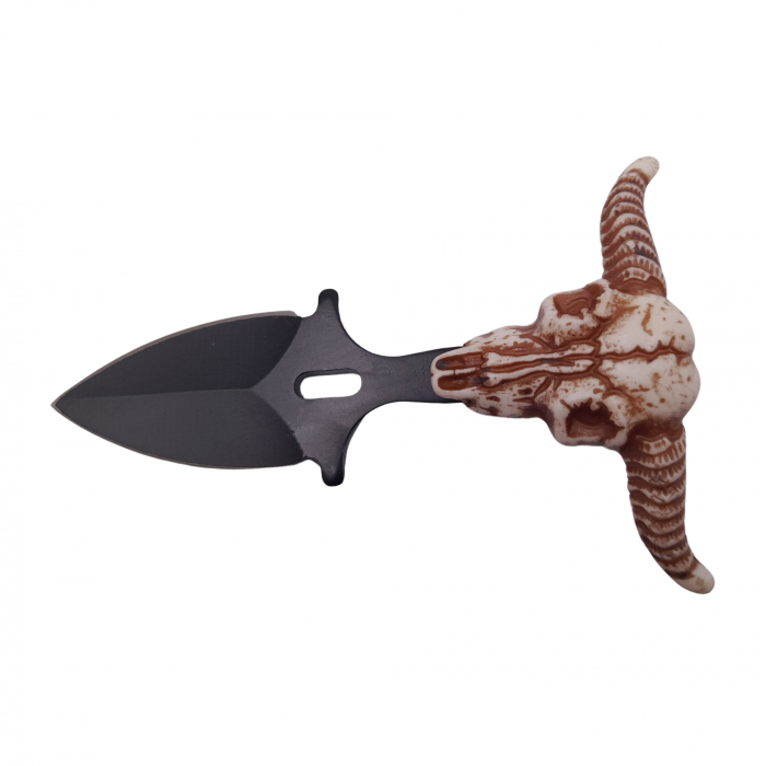 Cutit tactic de vanatoare IdeallStore®, Death Valley, 9 cm, negru, teaca cu prindere curea [2]