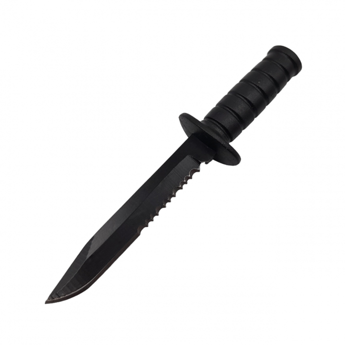 Cutit tactic de vanatoare IdeallStore®, Military Specialist, 10 cm, teaca cu lant inclusa, negru [4]