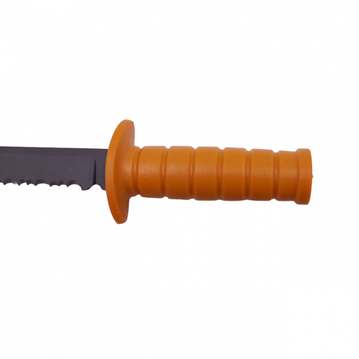 Cutit tactic de vanatoare IdeallStore®, Military Specialist, 10 cm, teaca cu lant inclusa, portocaliu [5]