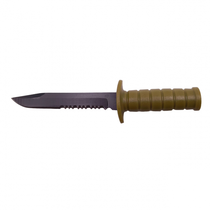 Cutit tactic de vanatoare IdeallStore®, Military Specialist, 10 cm, teaca cu lant inclusa, kaki [3]