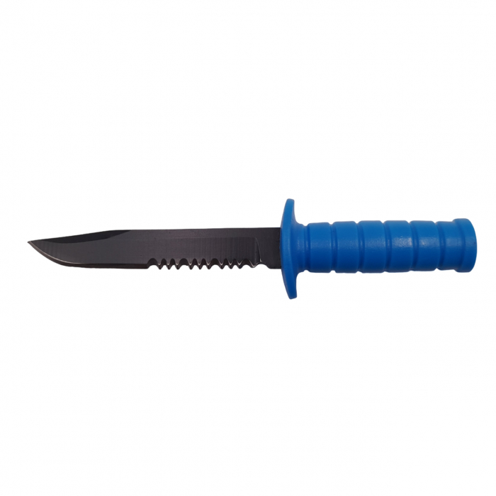 Cutit tactic de vanatoare IdeallStore®, Military Specialist, 10 cm, teaca cu lant inclusa, albastru [3]