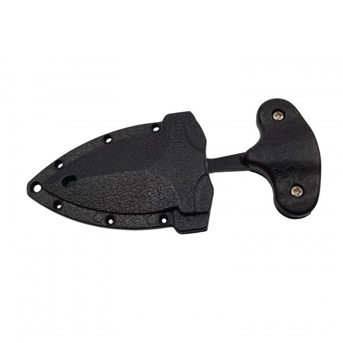 Cutit tactic de vanatoare IdeallStore®, Special Force, 8 cm, negru, teaca cu lant inclusa [6]