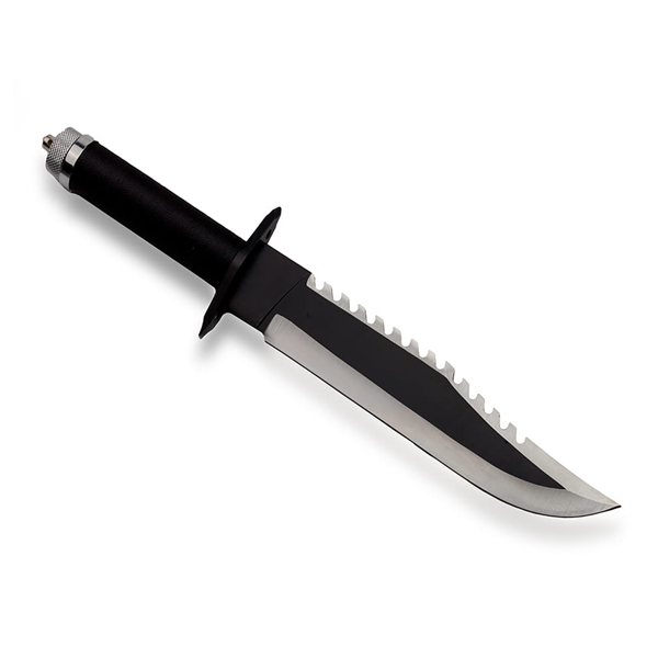 Cutit tactic multifunctional Rambo, otel inoxidabil, spargator sticla, surubelnita, maner compartiment depozitare, 39.5 cm [5]