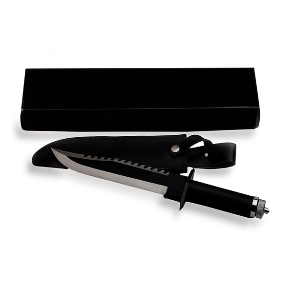 Cutit tactic multifunctional Rambo, otel inoxidabil, spargator sticla, surubelnita, maner compartiment depozitare, 39.5 cm [7]