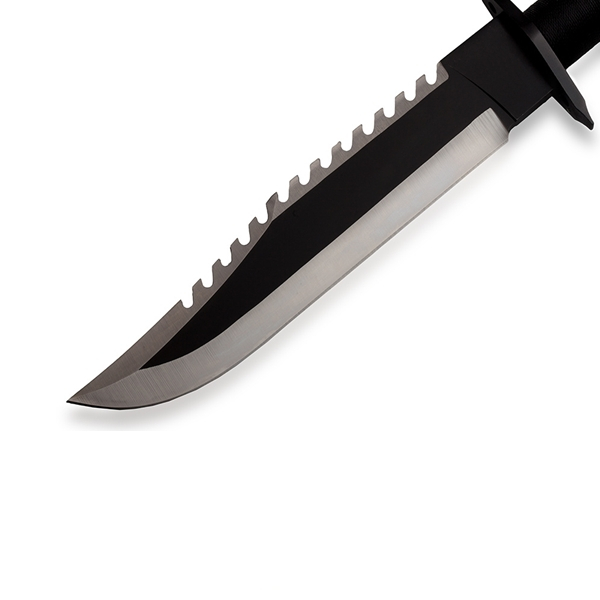 Cutit tactic multifunctional Rambo, otel inoxidabil, spargator sticla, surubelnita, maner compartiment depozitare, 39.5 cm [2]