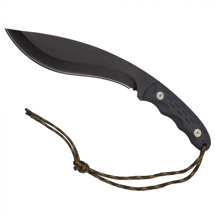 Cutit tip maceta IdeallStore, Mini Kukri, negru, 30 cm, teaca inclusa [2]