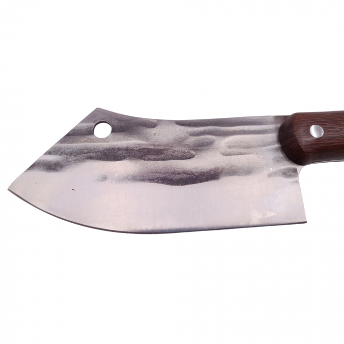 Cutitul bucatarului IdeallStore®, lucrat manual, Japan Tamashi, 25 cm, otel inoxidabil, 220 g, maro, teaca piele inclusa [4]