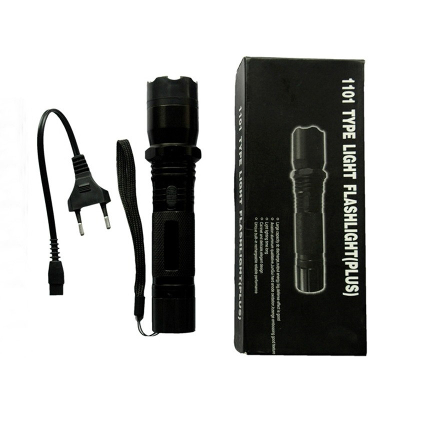 Electrosoc Lanterna tip Police, Aluminiu, 1000KV, LED, negru [2]