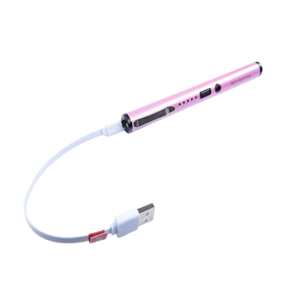 Electrosoc tip stilou Muria, incarcare USB, cu 100kV, roz [5]