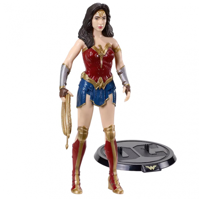 Figurina articulata de colectie Wonder Woman, Amazonian Princess, 18 cm, rosu, stativ inclus [2]