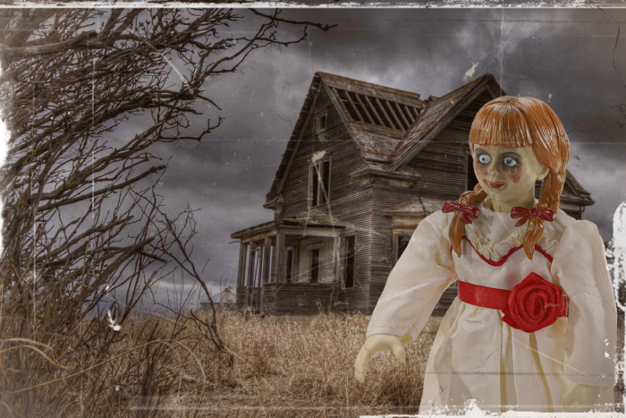 Figurina articulata IdeallStore®, Scary Annabelle, editie de colectie, 17 cm, stativ inclus [7]
