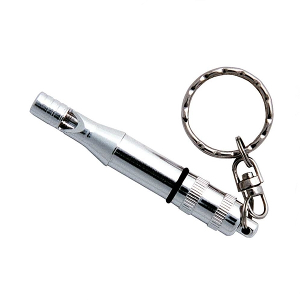 Pachet doua fluiere metalice de urgență, inel pentru chei, 7.6 cm [4]