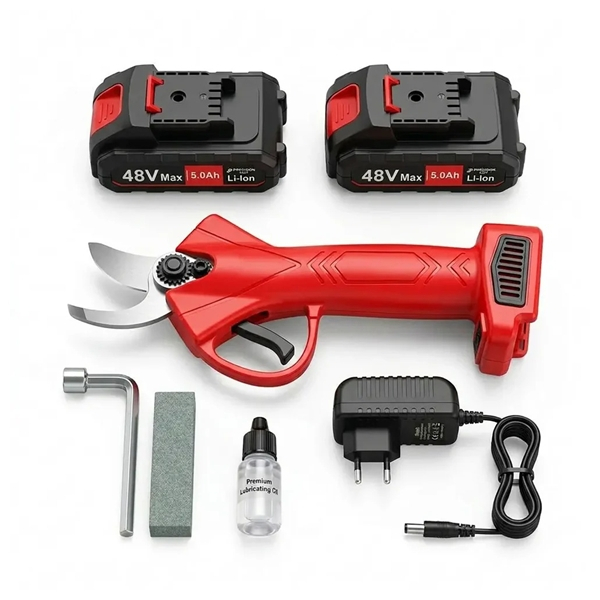 Set Foarfeca Electrica 48V + Mini Fierastrau Electric 36V, DEPOX®, Kit Profesional pentru Gradina, multicolor [5]