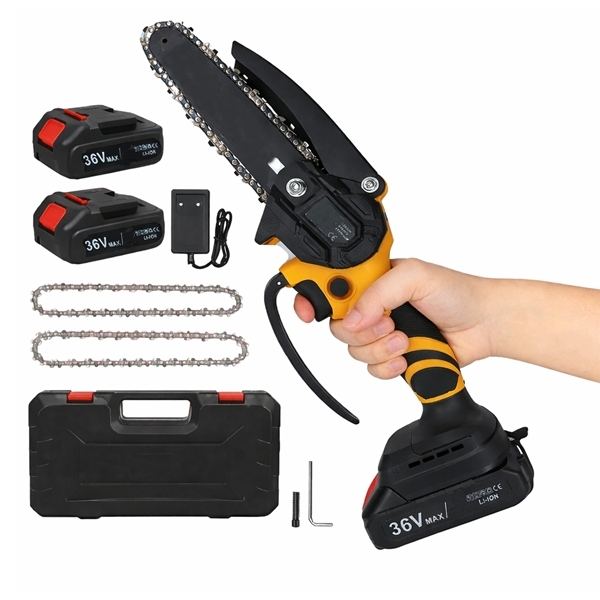 Set Foarfeca Electrica 48V + Mini Fierastrau Electric 36V, DEPOX®, Kit Profesional pentru Gradina, multicolor [13]