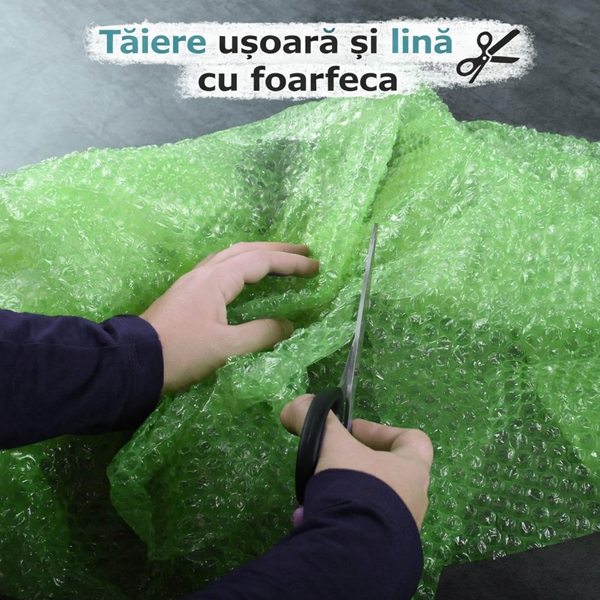 Folie cu bule de aer mici 10 mp, verde [3]