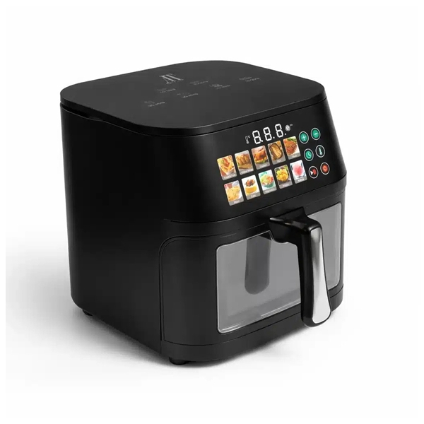 Friteuză cu aer cald 10L DEPOX®, 2800W, Panou digital, Negru, 100 buc hârtie de copt pentru air fryer [4]