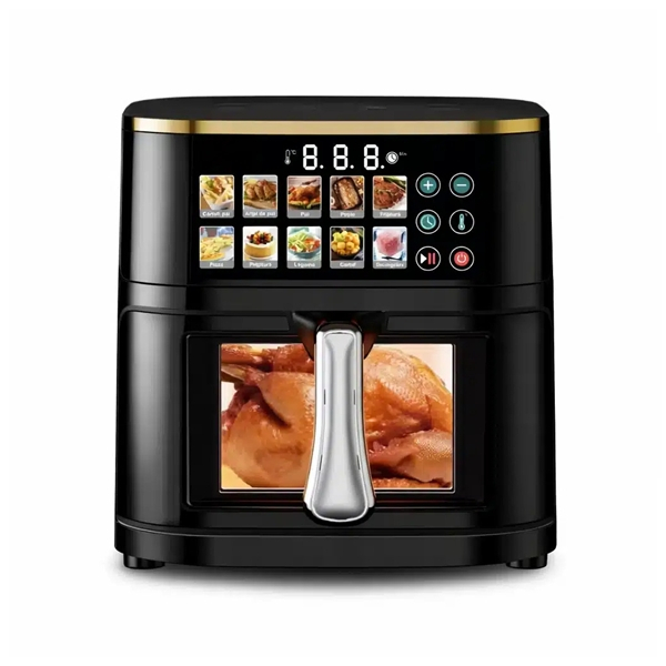 Friteuză cu aer cald 10L DEPOX®, 2800W, Panou digital, Negru, 100 buc hârtie de copt pentru air fryer [2]