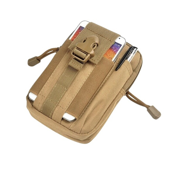 Geanta tactica militara, poliester, capacitate 1 l, 18 cm, bej [4]