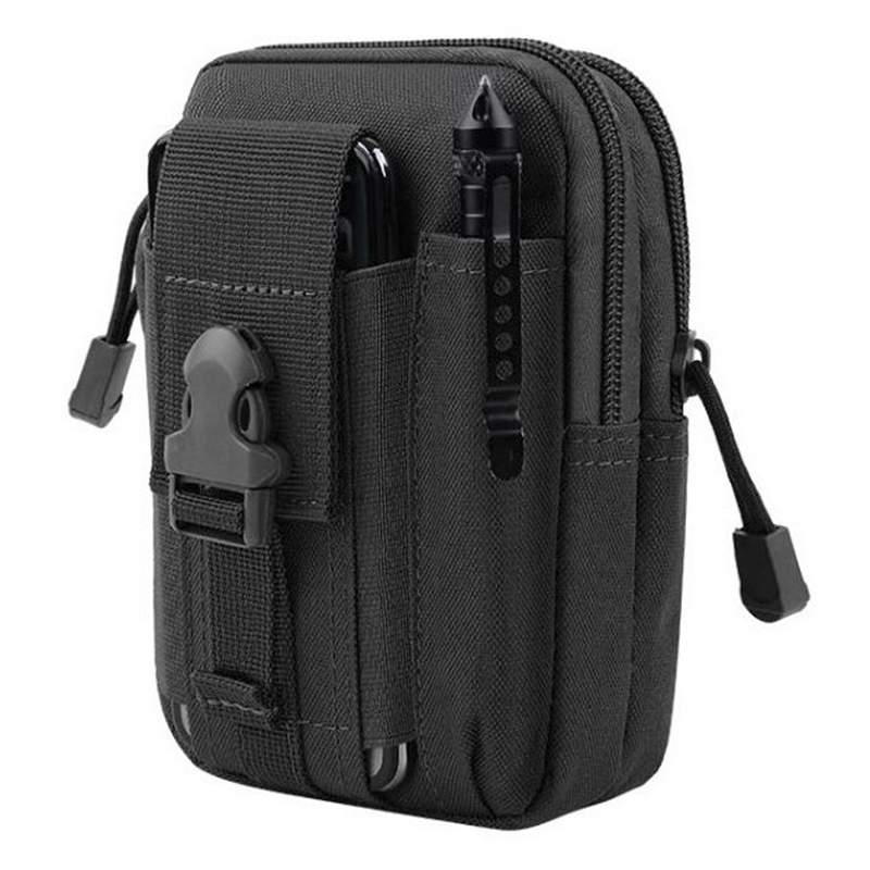 Geanta tactica militara, poliester, capacitate 1 l, 18 cm, negru [2]