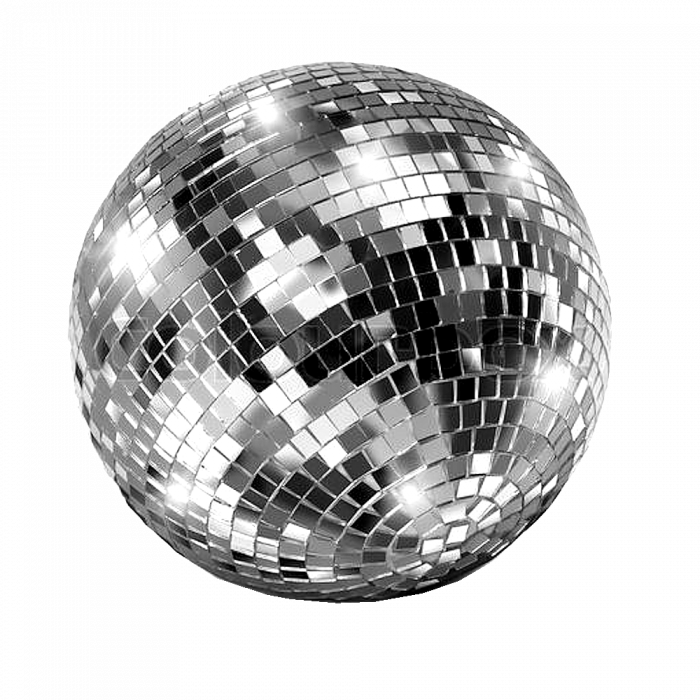 Glob disco motorizat, Party Maniac, model oglinzi, 4W, 29 cm, argintiu [3]