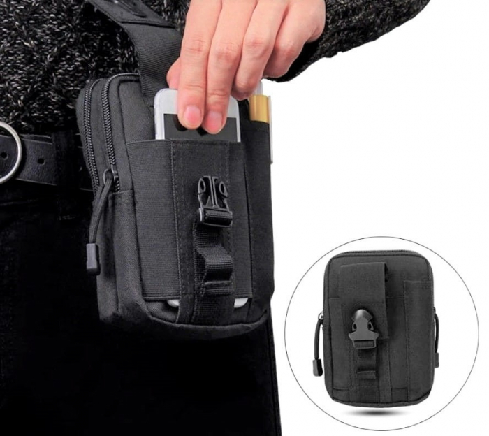 Husa tactica militara IdeallStore®, Trooper Reach, poliester, capacitate 1 l, 18 cm [3]
