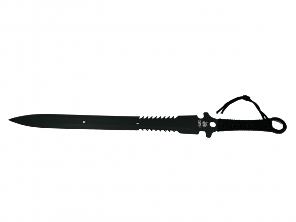 Sabie de vanatoare IdeallStore®, Black Ronin, maner textil, 68.5 cm, cutit de aruncat inclus [2]