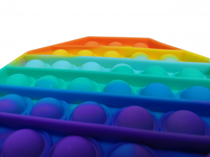 Jucarie antistres, Pop it, silicon, hexagon, 12.5 cm, multicolor [4]