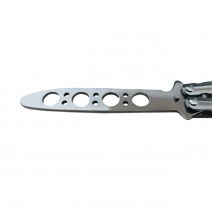 Briceag fluture, otel inoxidabil, Bullet Spots, 22 cm, argintiu [4]