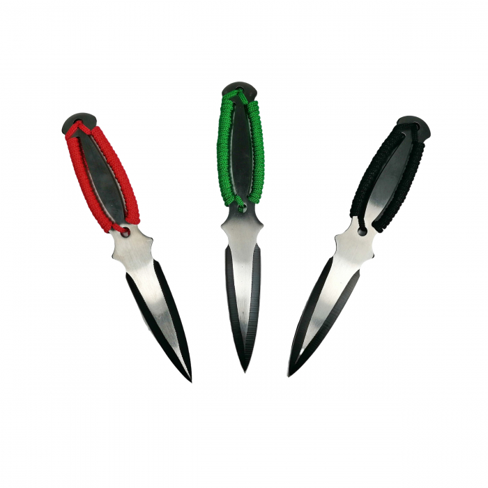 Set trei cutite de aruncat IdeallStore®, Three Brothers, multicolor, otel inoxidabil, 18.5 cm [2]