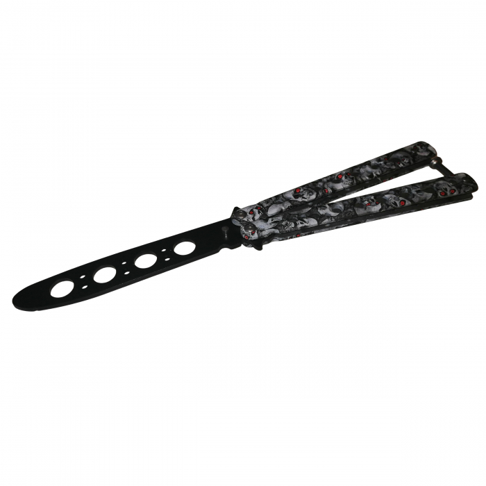 Briceag fluture, Scared Skulls, pentru antrenament, 22 cm, argintiu [2]
