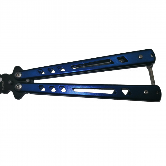 Briceag fluture IdeallStore®, Sea Blade, otel inoxidabil, albastru, 22 cm [3]