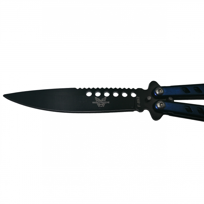 Briceag fluture IdeallStore®, Sea Blade, otel inoxidabil, albastru, 22 cm [4]