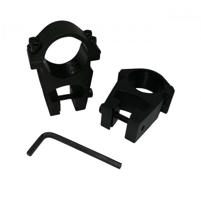 Inele de montura pentru lunete airsoft IdeallStore, 11 mm, metalice, negre [1]