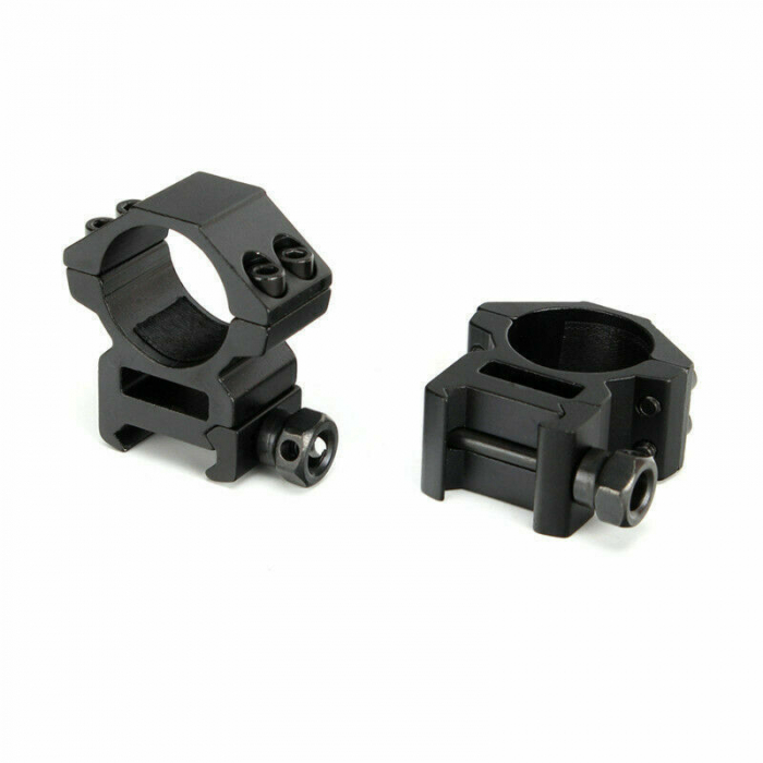 Inele de montura pentru lunete airsoft, 22 mm, metalice, negre [3]