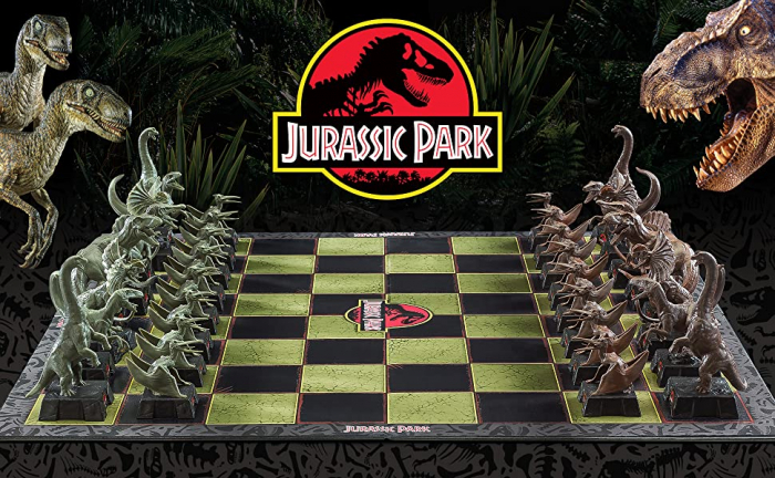 Joc sah Jurassic Park IdeallStore®, Dinosaur Battle, 45x45 cm, PVC, multicolor [5]
