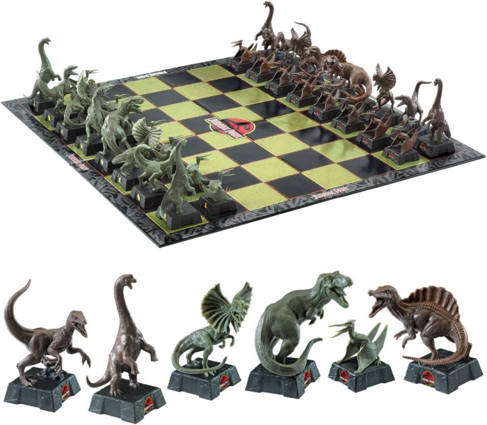 Joc sah Jurassic Park IdeallStore®, Dinosaur Battle, 45x45 cm, PVC, multicolor [3]