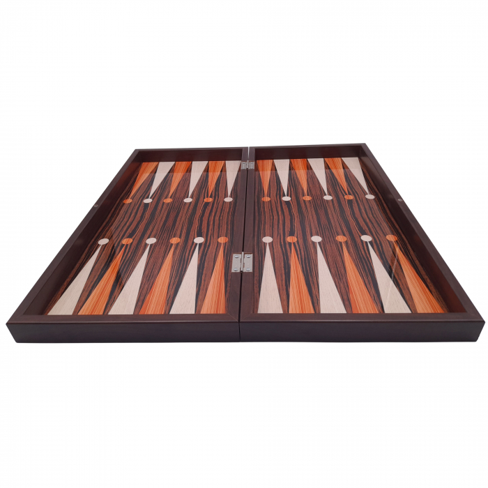 Joc table si dame IdeallStore®, Backgammon Expert, lemn lucios, inchidere magnetica, 48 cm, maro [5]