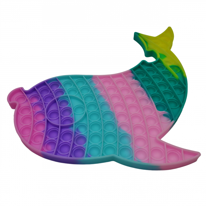 Jucaria antistres, Pop it Grand, model delfin, 41 cm, multicolor, 41x24 cm [2]