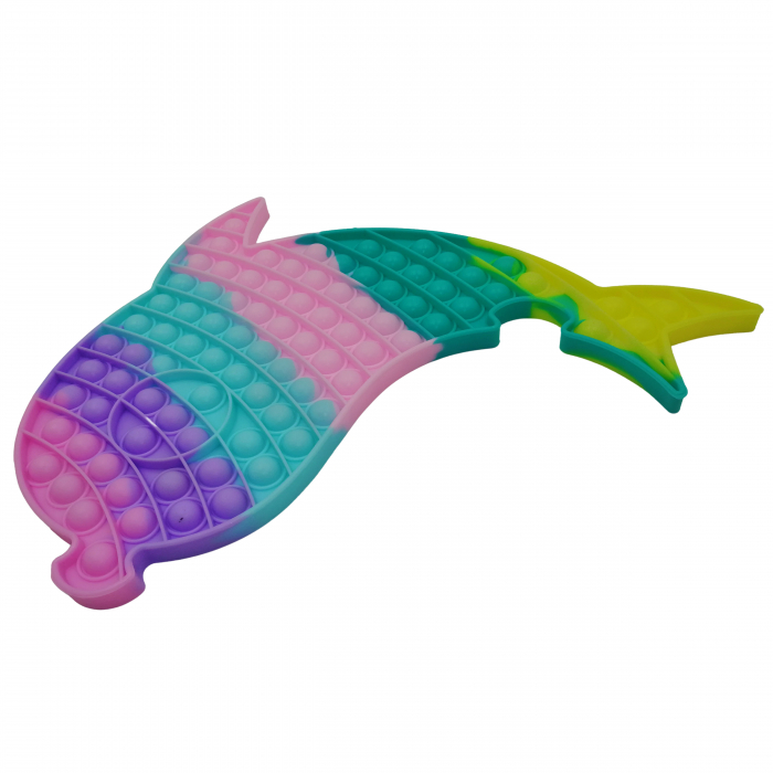 Jucaria antistres, Pop it Grand, model delfin, 41 cm, multicolor, 41x24 cm [4]