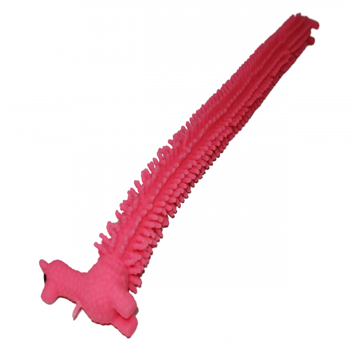 Jucarie antistres, Gummy Llama, cauciuc, 21 cm, roz [2]