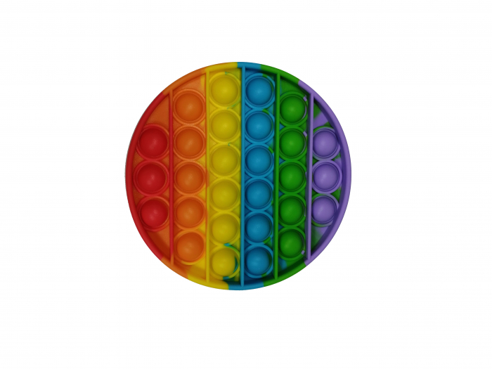 Jucarie antistres, Pop it, silicon, 13 cm, galben [11]