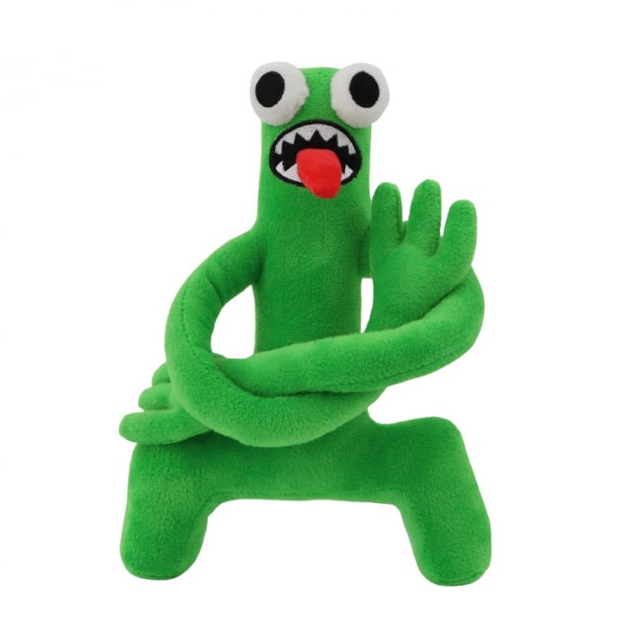 Jucarie de plus IdeallStore® Rainbow Friends Roblox, Green Monster, 24 cm, verde [4]