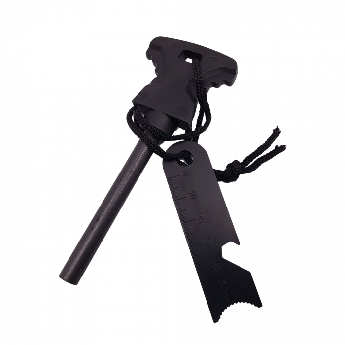 Kit de supravietuire IdeallStore®, Self Saviour, 12 elemente multifunctionale, negru [5]