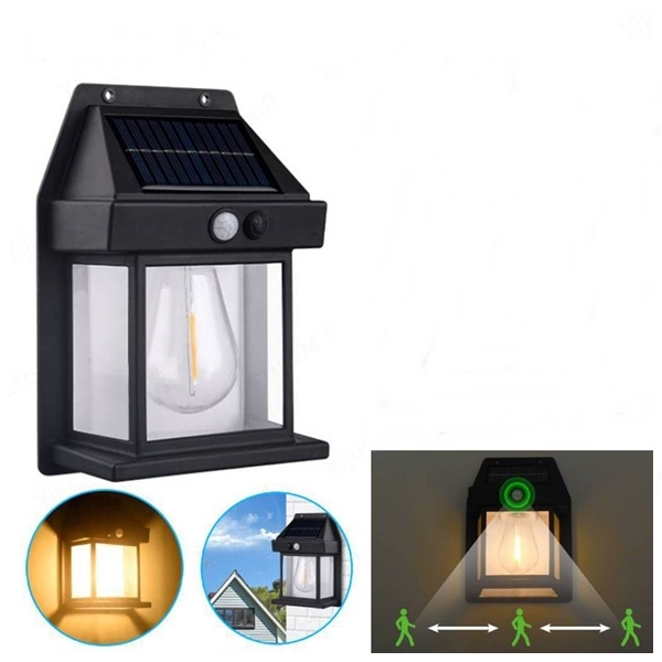 Lampa solara de exterior,IdeallStore®, senzor de miscare si 3 moduri de lumina , 17 cm [2]