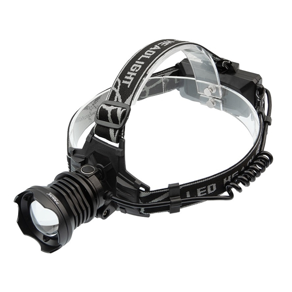Lanterna de cap LED XHP160 Ultra-Bright , IdeallStore®, zoom, intensitate interschimbabila, aluminiu, negru [1]