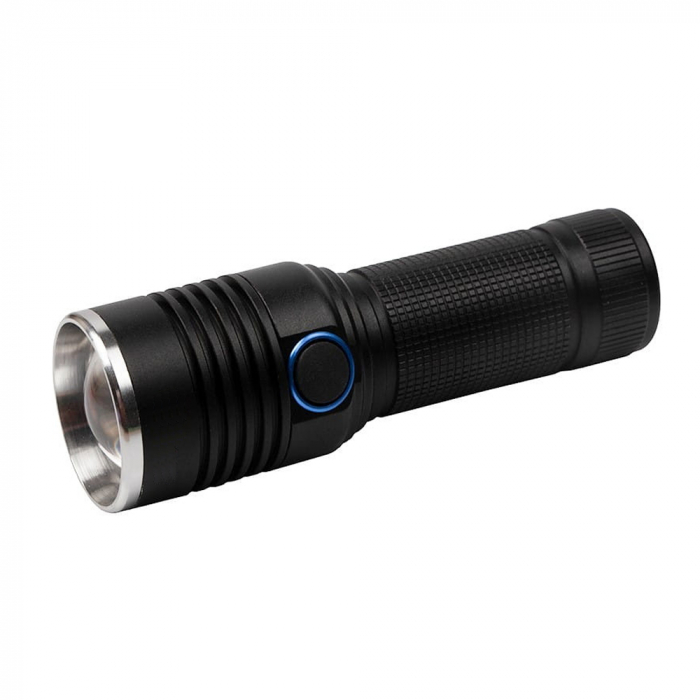 Lanterna de supravietuire IdeallStore®, Lichthelfer, metalica, LED, USB, zoom, negru [4]